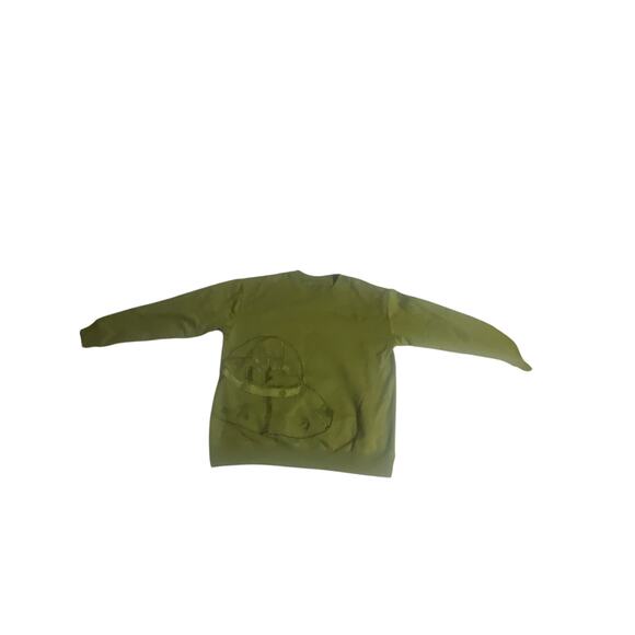 Men's Olive Green Rick and Morty UFO Graphic Sweatshirt, Sz L NWOT - Picture 1 of 5